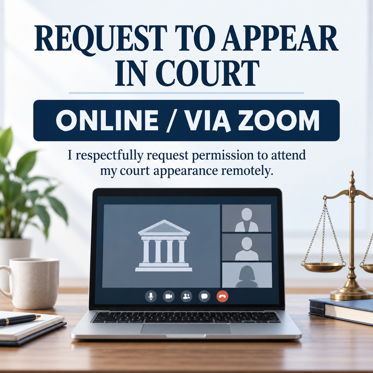 Online court appearance request